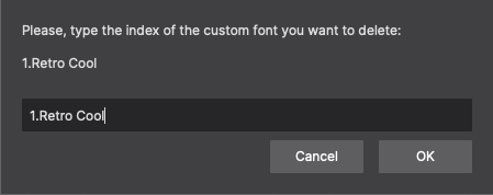 Enter Font Name