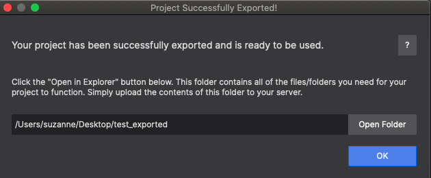 Export Successful